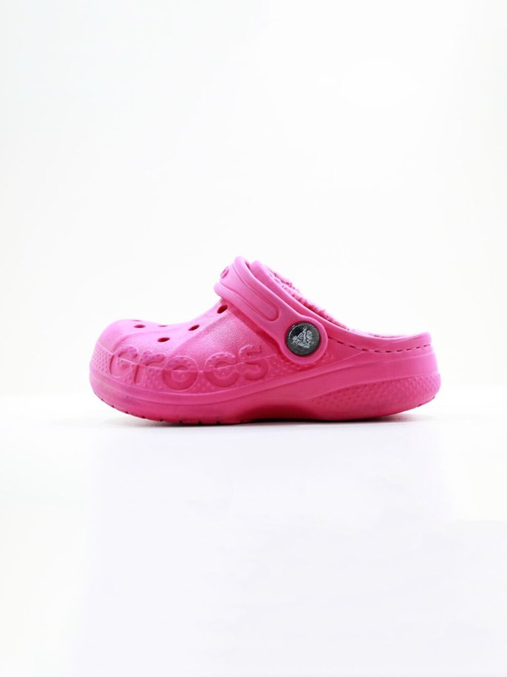 Crocs Baja Hot Pink Lightweight Faux-Fur Lined Clogs - Toddler 9